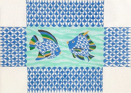 click here to view larger image of Tropical Fish Brick Cover (hand painted canvases 2)