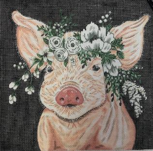 click here to view larger image of Poppy the Pig (hand painted canvases)