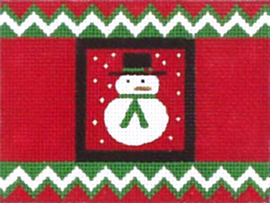 click here to view larger image of Christmas Snowman Cracker (hand painted canvases)