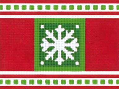 click here to view larger image of Christmas Snowflake Cracker (hand painted canvases)