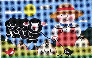 click here to view larger image of Baa Baa Black Sheep (hand painted canvases)