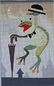 click here to view larger image of London Frog (hand painted canvases)