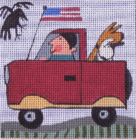 click here to view larger image of Drive in the Country (hand painted canvases)