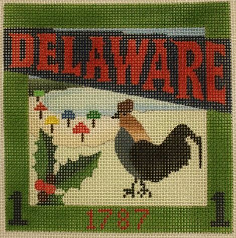 click here to view larger image of Postcard - Delaware   (hand painted canvases)
