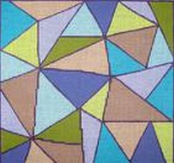 click here to view larger image of Aqua Angles (hand painted canvases)