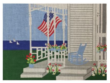 click here to view larger image of Cape Cod Porch in Summer (hand painted canvases)