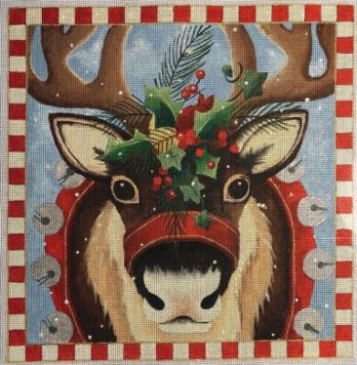 click here to view larger image of Reindeer Portrait (hand painted canvases)