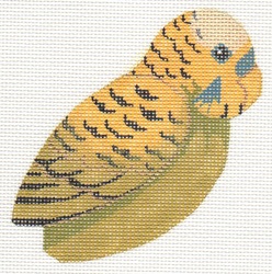 click here to view larger image of Clip On Bird - Green Budgie (hand painted canvases)