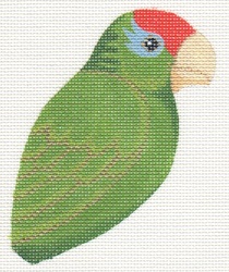 click here to view larger image of Clip On Bird - Red Headed Amazon (hand painted canvases)