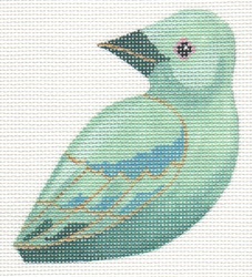 click here to view larger image of Clip On Bird - Teal Tanager (hand painted canvases)