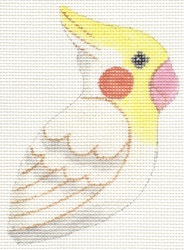 click here to view larger image of Clip On Bird - White Cockatiel (hand painted canvases)