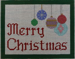 click here to view larger image of Merry Christmas/Ornaments (hand painted canvases)