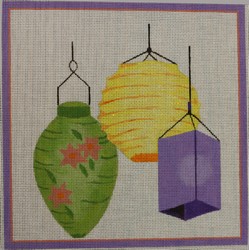 click here to view larger image of Lanterns (hand painted canvases)