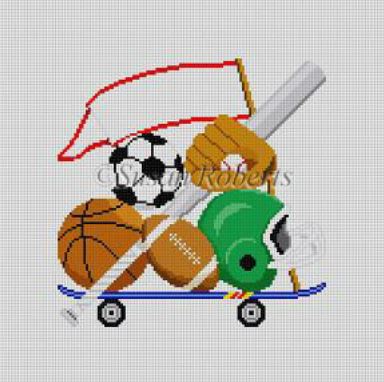 click here to view larger image of Childs Seat - Sports Equipment (hand painted canvases)