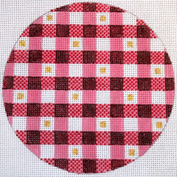 click here to view larger image of Red/White Gingham (hand painted canvases)
