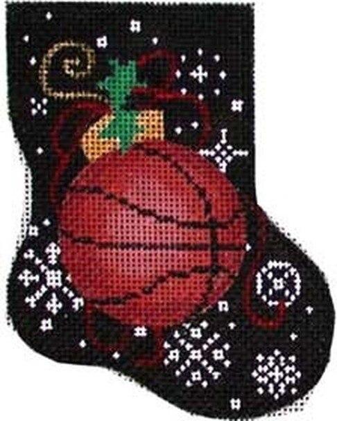 click here to view larger image of Basketball Mini Sock (hand painted canvases)