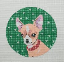 click here to view larger image of Chihuahua Round (hand painted canvases)