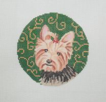 click here to view larger image of Westie Round (hand painted canvases)
