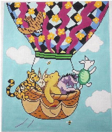 click here to view larger image of Poohs Balloon Trip (hand painted canvases)