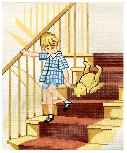 click here to view larger image of Down the Stairs (hand painted canvases)