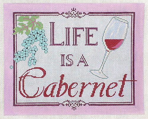 click here to view larger image of Life is a Cabernet (hand painted canvases)