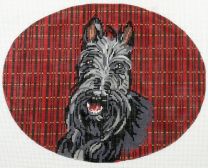click here to view larger image of Scottie Oval (hand painted canvases)