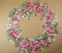 click here to view larger image of Wreath of Roses (hand painted canvases)
