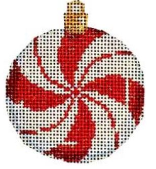 click here to view larger image of Red Peppermint Mimi Ball (hand painted canvases)