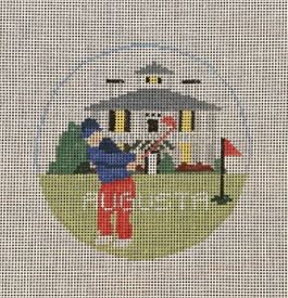 click here to view larger image of Augusta Round (hand painted canvases)