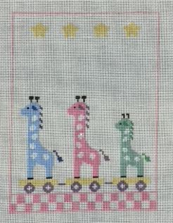 click here to view larger image of Giraffes for Girl Baby (hand painted canvases)