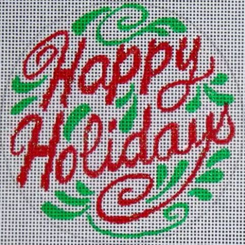 click here to view larger image of Happy Holidays (hand painted canvases)