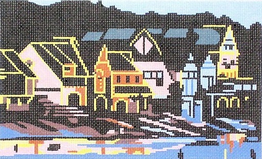 click here to view larger image of Boathouse Row at Night (hand painted canvases)
