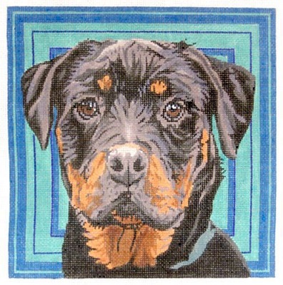 click here to view larger image of Rottweiler Head (hand painted canvases)