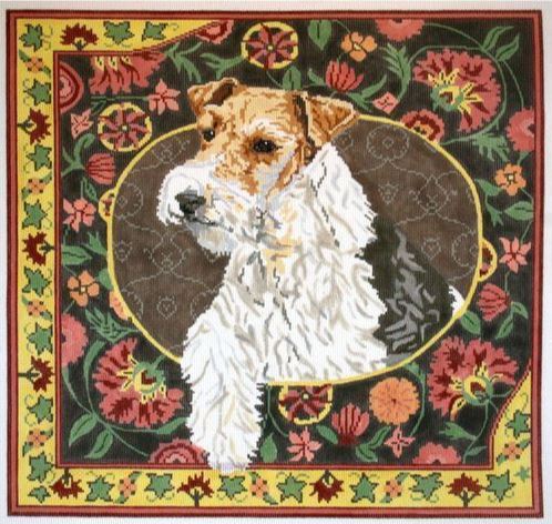 click here to view larger image of Wire Fox Terrier (hand painted canvases)