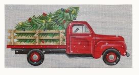 click here to view larger image of Christmas Truck (hand painted canvases)