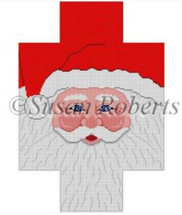 click here to view larger image of Santa Face Brick Cover (hand painted canvases)