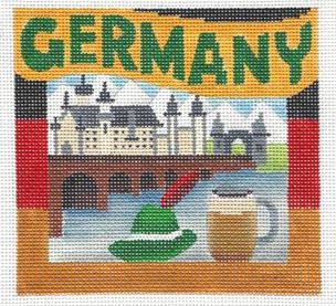 click here to view larger image of Postcard - Germany (hand painted canvases)