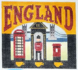 click here to view larger image of Postcard - England (hand painted canvases)