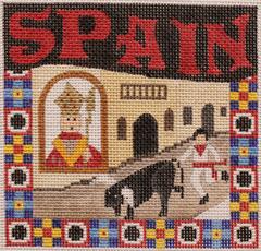 click here to view larger image of Postcard - Spain (hand painted canvases)