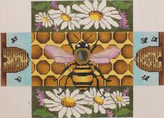click here to view larger image of Bee Brick Cover   (hand painted canvases)
