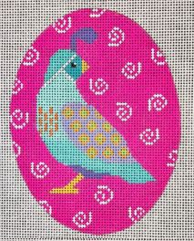 click here to view larger image of Quail - Pink Background (hand painted canvases)