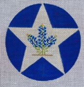 click here to view larger image of Texas Ornament - Blue Bonnets (hand painted canvases)