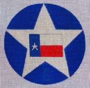 click here to view larger image of Texas Ornament - Flag (hand painted canvases)