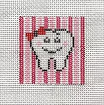 click here to view larger image of Mini Tooth - Pink (hand painted canvases)