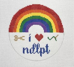 click here to view larger image of I Heart Needlepoint (hand painted canvases)
