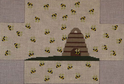 click here to view larger image of Bee Skep Brick Cover (hand painted canvases)