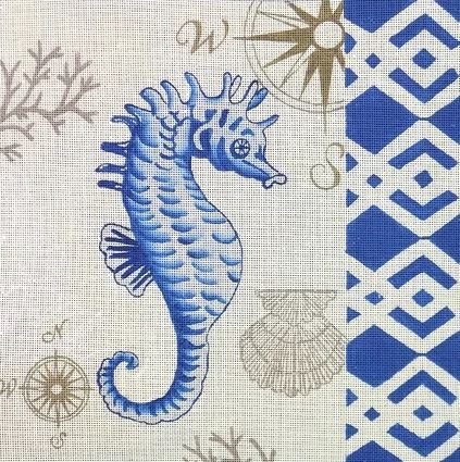 click here to view larger image of Tahitian Seahorse (hand painted canvases)