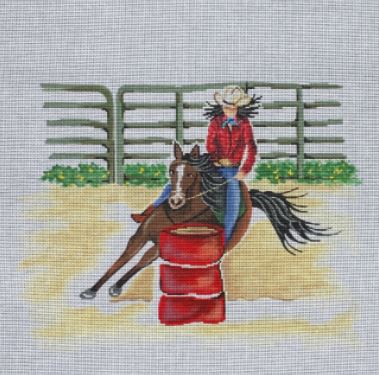 click here to view larger image of Barrel Racer (hand painted canvases)