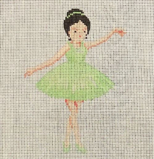 click here to view larger image of Ballerina in a Green Tutu (hand painted canvases)