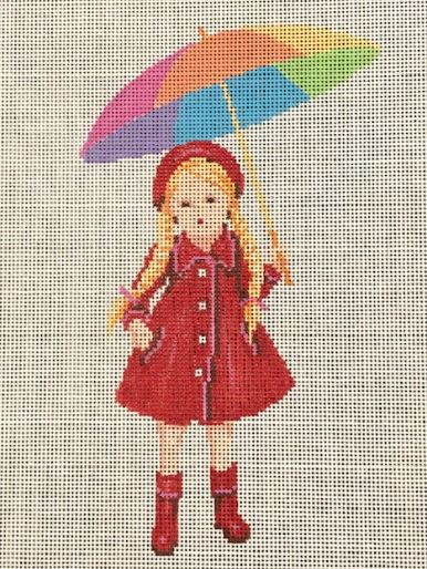 click here to view larger image of Girl w/Umbrella  (hand painted canvases)